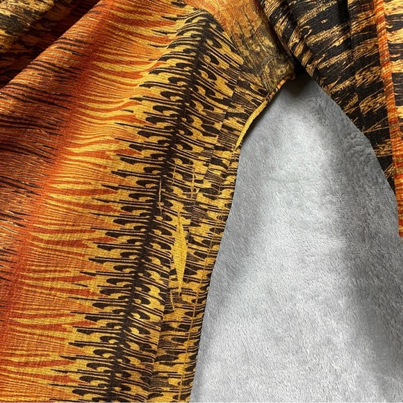 Dressbarn Boho Peasant Puff Sleeve Blouse Keyhole Aztec Southwestern Print Lace - Picture 8 of 13